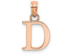 FJC Finejewelers 14k Rose Gold D Block Initial Charm
