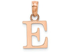 FJC Finejewelers 14k Rose Gold E Block Initial Charm