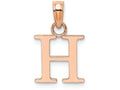 FJC Finejewelers 14k Rose Gold H Block Initial Charm