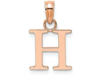 FJC Finejewelers 14k Rose Gold H Block Initial Charm