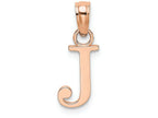 FJC Finejewelers 14k Rose Gold J Block Initial Charm