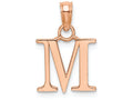 FJC Finejewelers 14k Rose Gold M Block Initial Charm