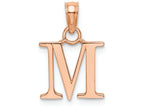 FJC Finejewelers 14k Rose Gold M Block Initial Charm