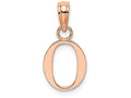 FJC Finejewelers 14k Rose Gold O Block Initial Charm