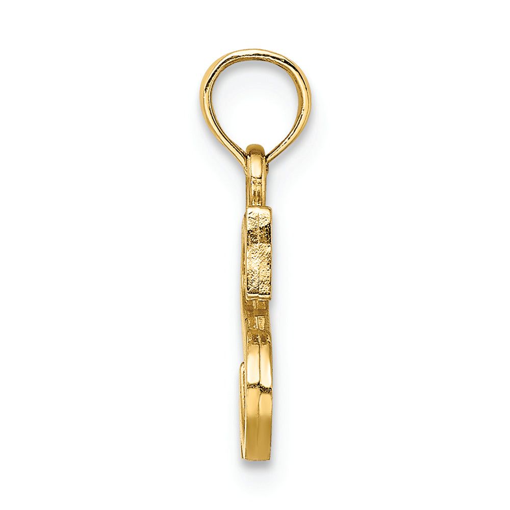 FJC Finejewelers 14k Yellow Gold S Block Initial Charm
