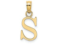 FJC Finejewelers 14k Yellow Gold S Block Initial Charm