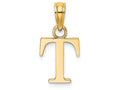FJC Finejewelers 14k Yellow Gold T Block Initial Charm