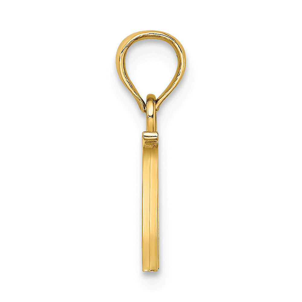 FJC Finejewelers 14k Yellow Gold W Block Initial Charm