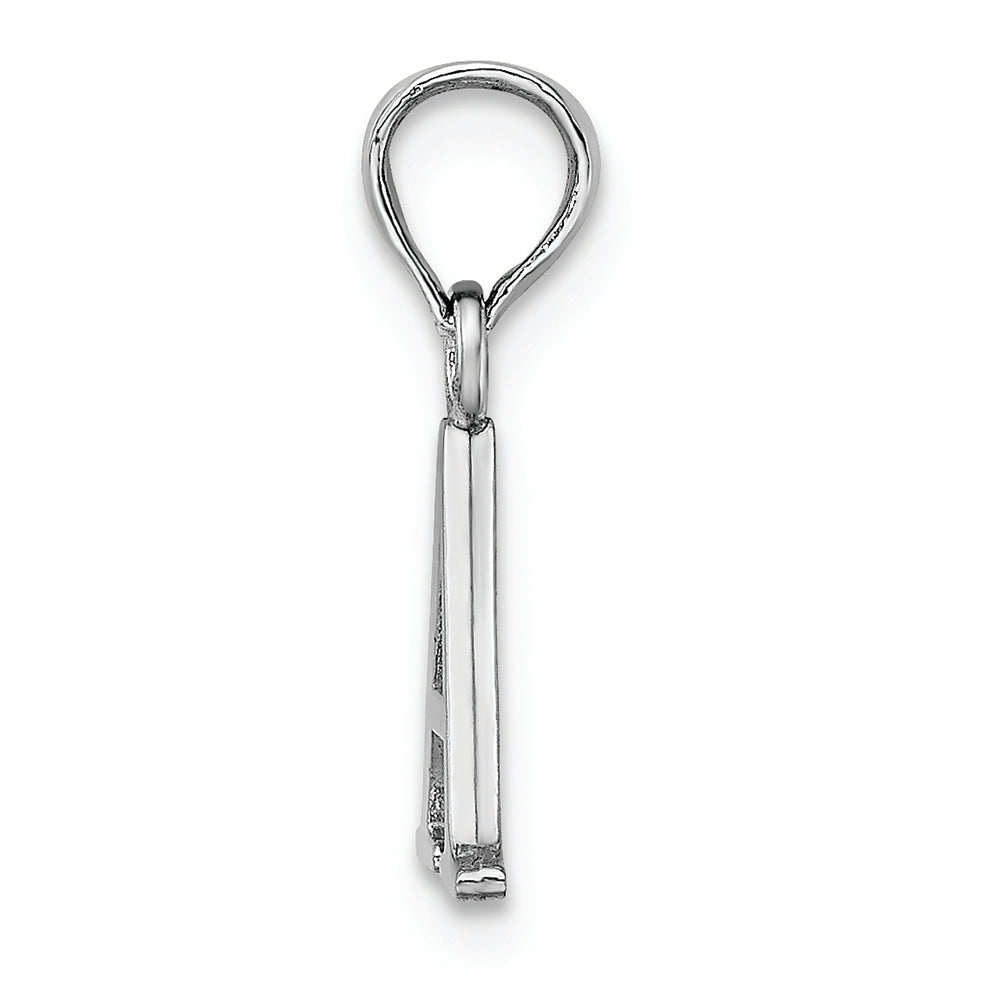 FJC Finejewelers 14k White Gold A Block Initial Charm