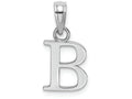 FJC Finejewelers 14k White Gold B Block Initial Charm