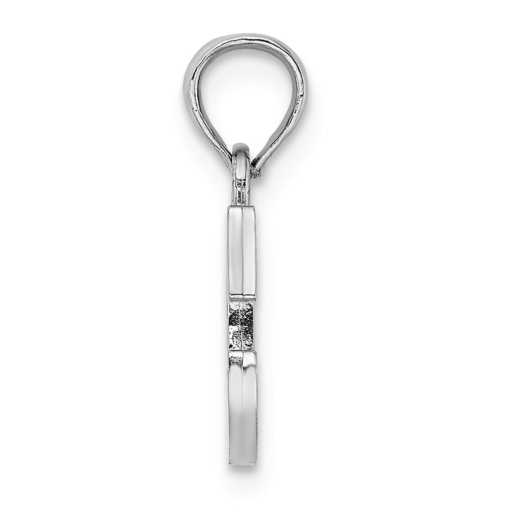 FJC Finejewelers 14k White Gold C Block Initial Charm