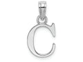 FJC Finejewelers 14k White Gold C Block Initial Charm