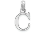 FJC Finejewelers 14k White Gold C Block Initial Charm