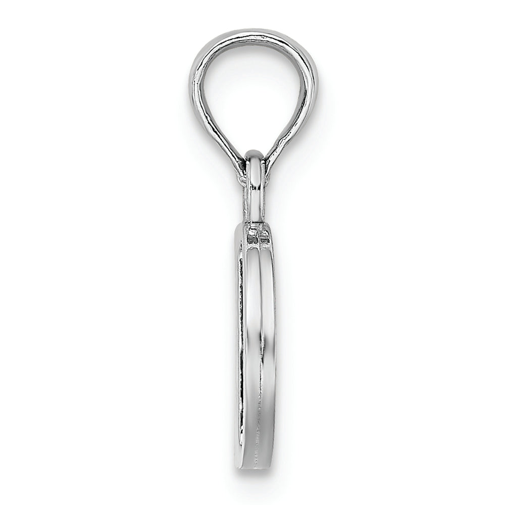 FJC Finejewelers 14k White Gold D Block Initial Charm
