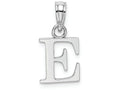FJC Finejewelers 14k White Gold E Block Initial Charm
