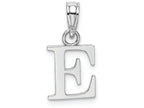 FJC Finejewelers 14k White Gold E Block Initial Charm