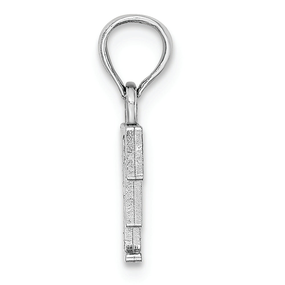 FJC Finejewelers 14k White Gold F Block Initial Charm