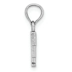 FJC Finejewelers 14k White Gold F Block Initial Charm