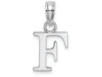 FJC Finejewelers 14k White Gold F Block Initial Charm