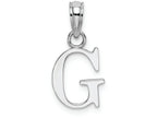 FJC Finejewelers 14k White Gold G Block Initial Charm