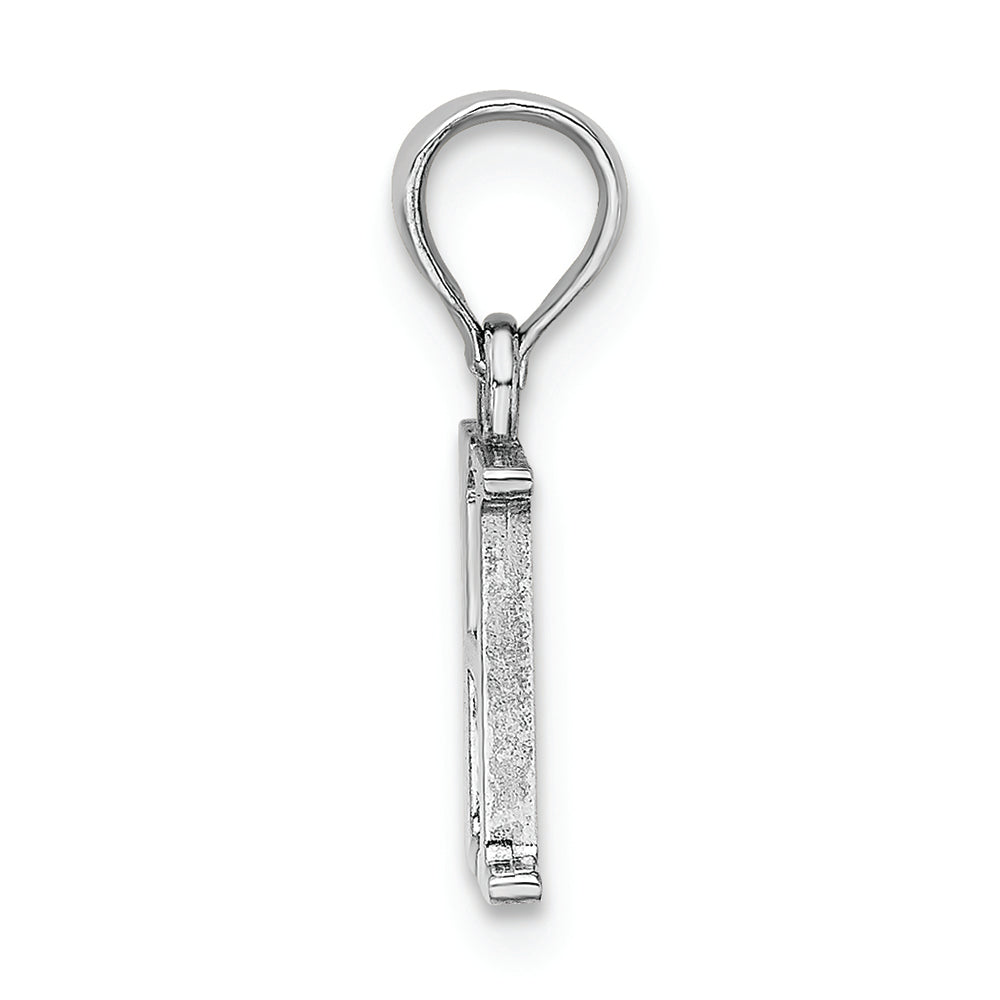 FJC Finejewelers 14k White Gold H Block Initial Charm