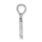 FJC Finejewelers 14k White Gold H Block Initial Charm