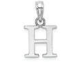 FJC Finejewelers 14k White Gold H Block Initial Charm