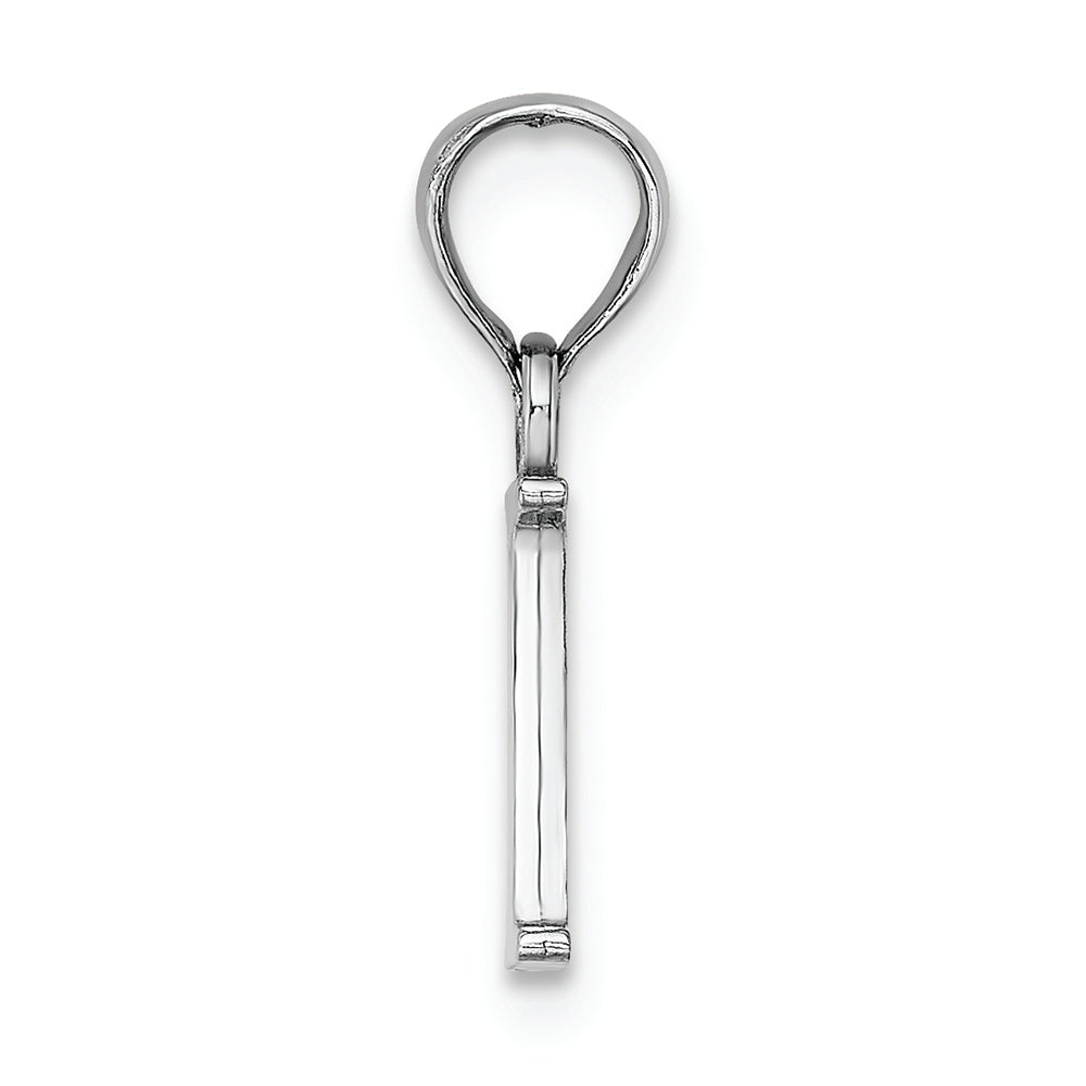FJC Finejewelers 14k White Gold I Block Initial Charm