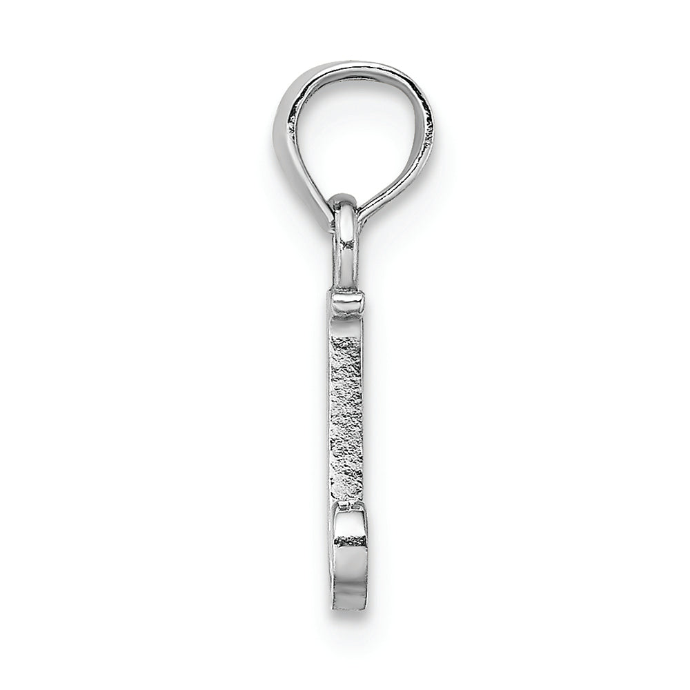 FJC Finejewelers 14k White Gold J Block Initial Charm