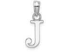 FJC Finejewelers 14k White Gold J Block Initial Charm