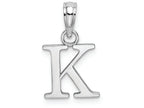 FJC Finejewelers 14k White Gold K Block Initial Charm