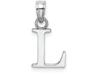 FJC Finejewelers 14k White Gold L Block Initial Charm