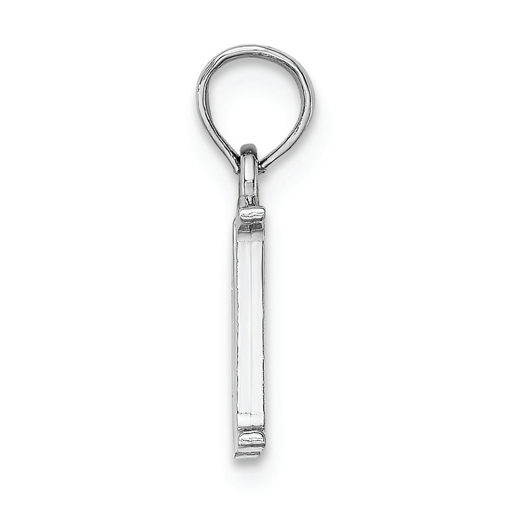 FJC Finejewelers 14k White Gold M Block Initial Charm