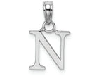FJC Finejewelers 14k White Gold N Block Initial Charm