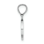 FJC Finejewelers 14k White Gold O Block Initial Charm