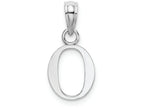 FJC Finejewelers 14k White Gold O Block Initial Charm