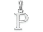 FJC Finejewelers 14k White Gold P Block Initial Charm