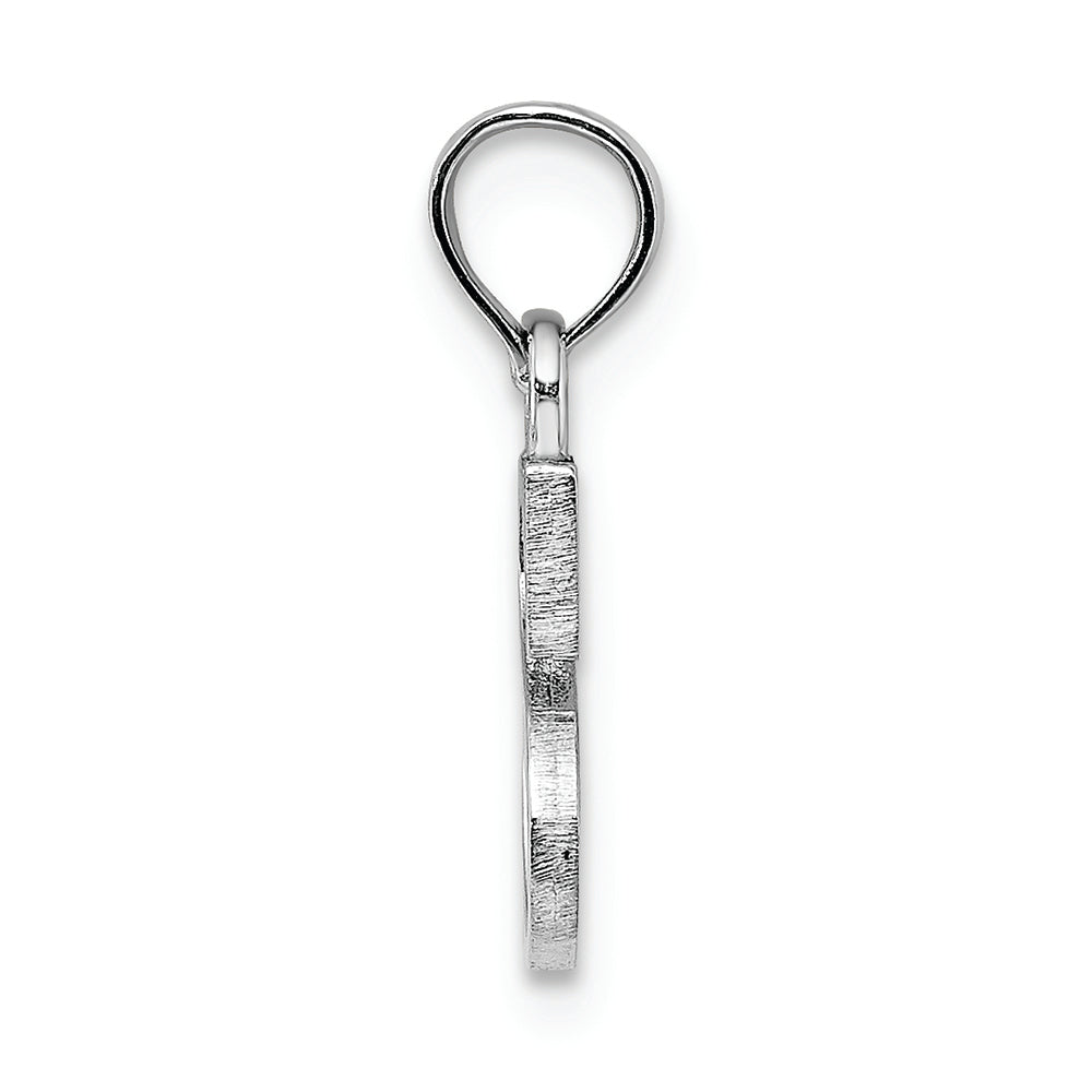 FJC Finejewelers 14k White Gold S Block Initial Charm
