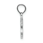 FJC Finejewelers 14k White Gold S Block Initial Charm