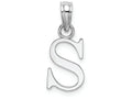 FJC Finejewelers 14k White Gold S Block Initial Charm