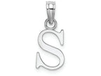 FJC Finejewelers 14k White Gold S Block Initial Charm