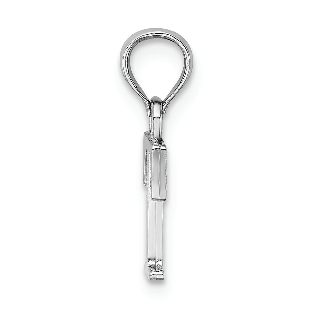 FJC Finejewelers 14k White Gold T Block Initial Charm