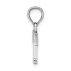 FJC Finejewelers 14k White Gold T Block Initial Charm