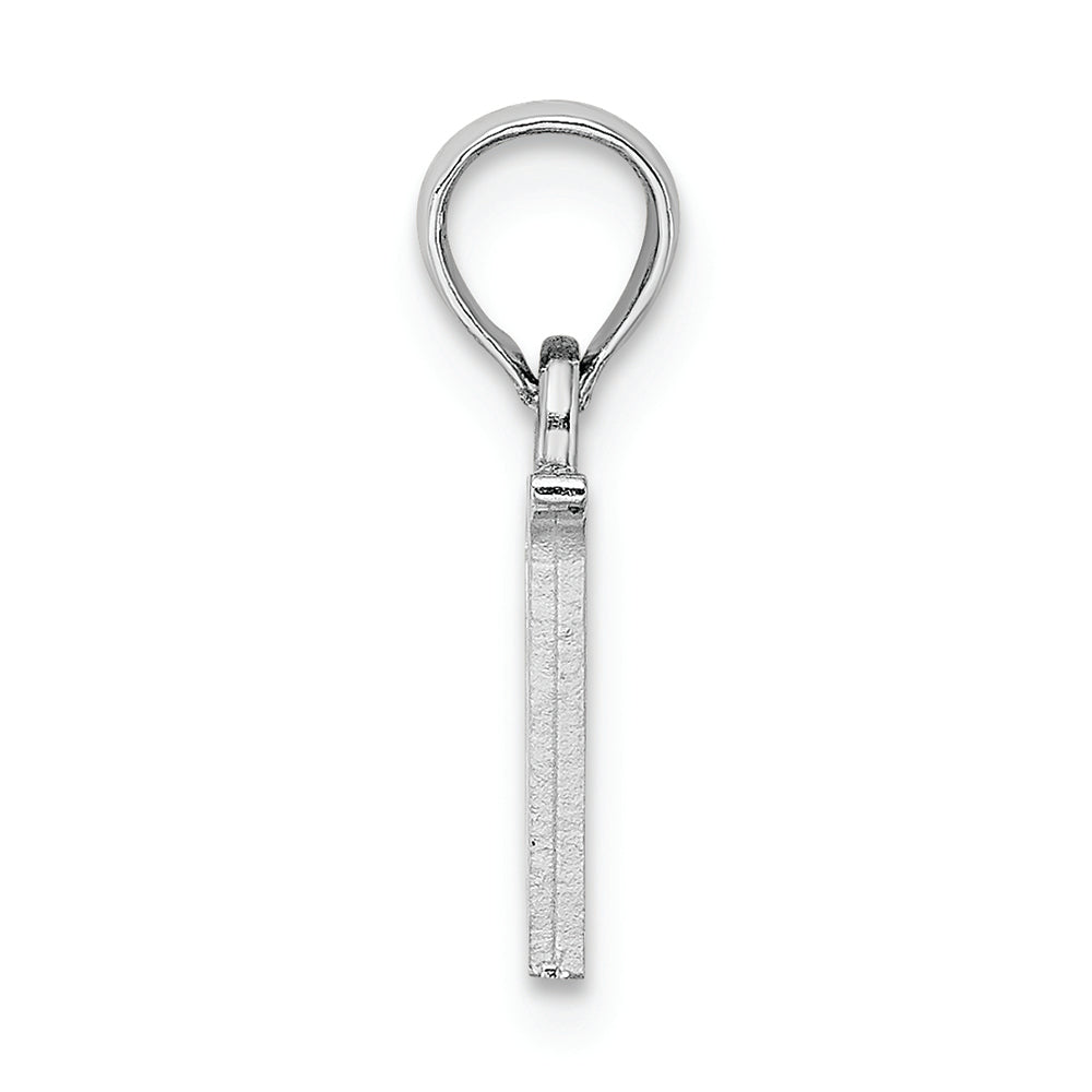 FJC Finejewelers 14k White Gold V Block Initial Charm