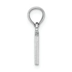 FJC Finejewelers 14k White Gold V Block Initial Charm