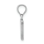 FJC Finejewelers 14k White Gold W Block Initial Charm