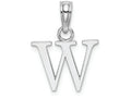 FJC Finejewelers 14k White Gold W Block Initial Charm