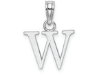 FJC Finejewelers 14k White Gold W Block Initial Charm