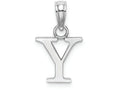 FJC Finejewelers 14k White Gold Y Block Initial Charm
