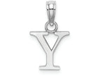 FJC Finejewelers 14k White Gold Y Block Initial Charm